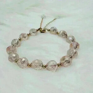 Sparkly Diana Pink Beaded Bracelet